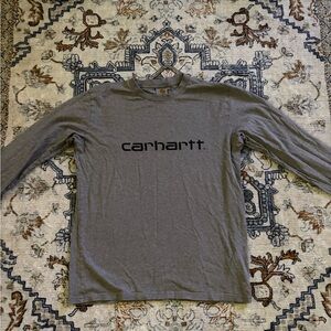Carhartt Gray Long Sleeve Tee Classic Design